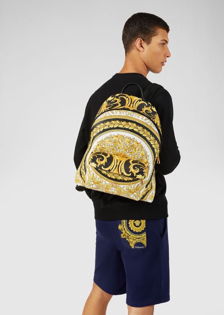 Versace Le Pop Classique Print δερματινα Backpack σακιδια πλατησ ανδρικα Πολύχρωμο | 75SL0WL