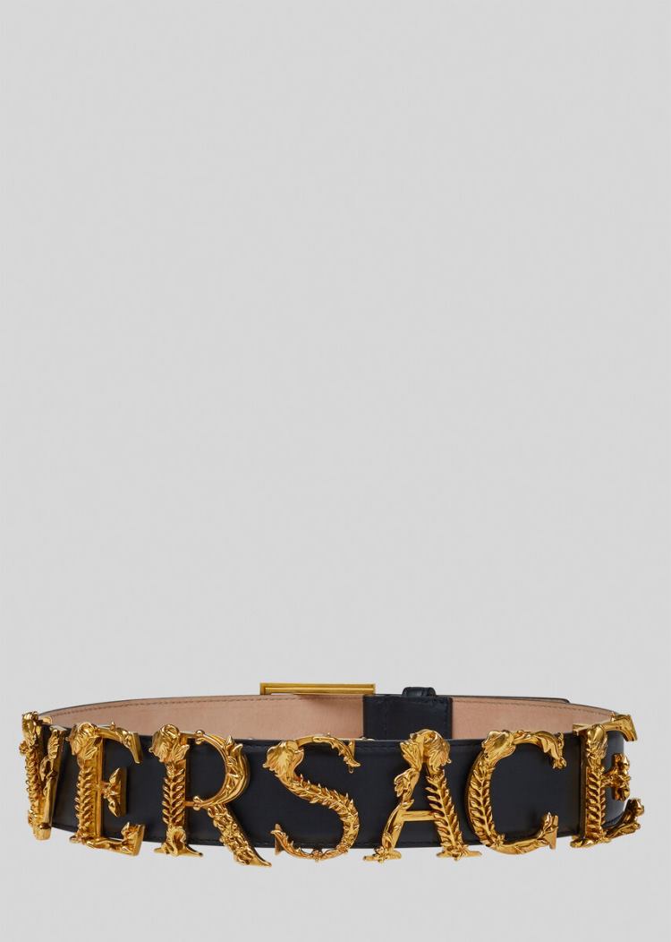 Versace Logo Belt ζωνη γυναικεια μαυρα | TK8K6H9