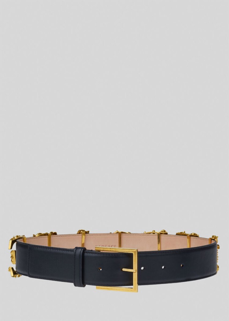 Versace Logo Belt ζωνη γυναικεια μαυρα | TK8K6H9