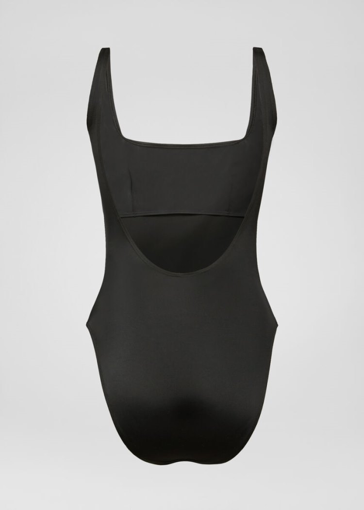 Versace Logo One-Piece Swimsuit μαγιό γυναικεια μαυρα | WSQQ81H