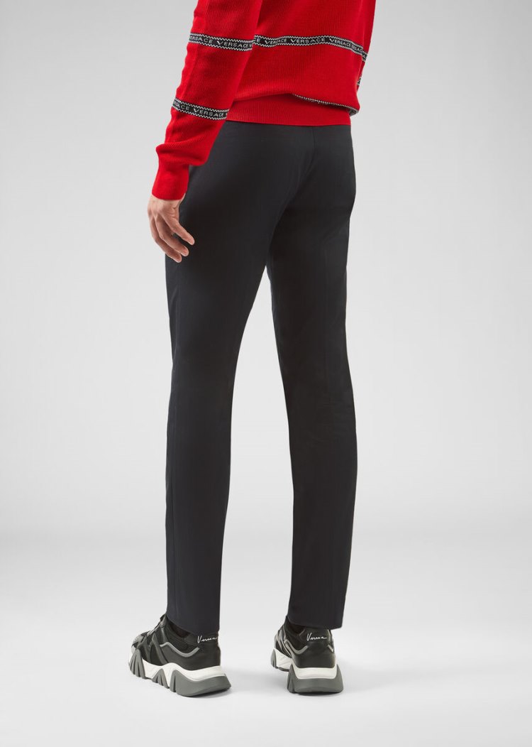 Versace Logo Tab Trousers παντελόνι ανδρικα μαυρα | Q1WCIT6