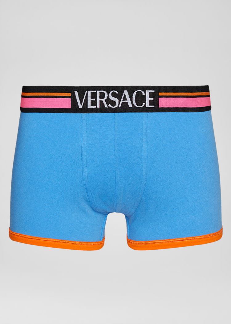 Versace Logo Trunks εσωρουχα ανδρικα μπλε | NJCAYIM