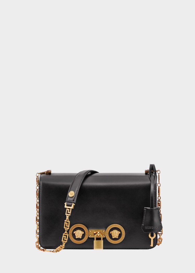 Versace Medium Icon Shoulder Bag Icon Bag γυναικεια μαυρα | H4ADYOJ