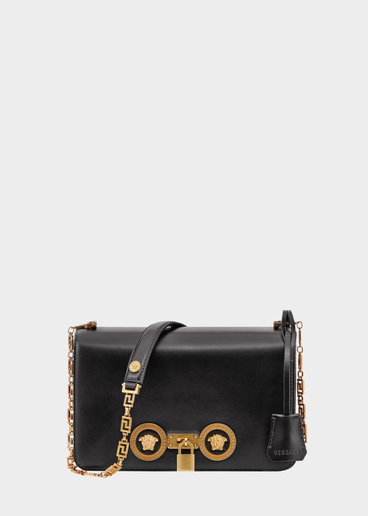 Versace Medium Icon Shoulder Bag Icon Bag γυναικεια μαυρα | H4ADYOJ