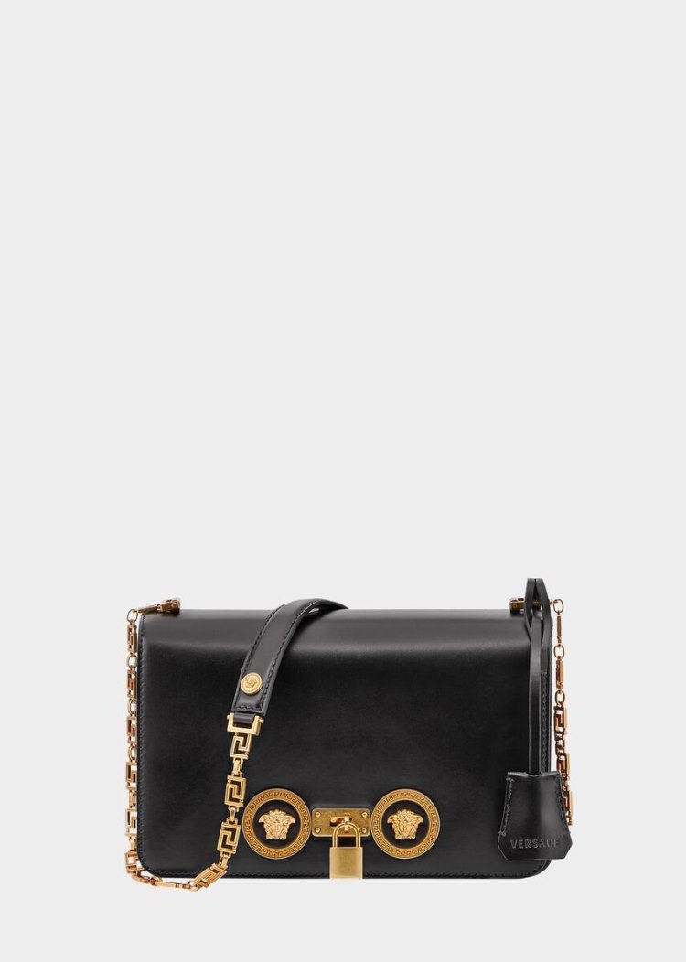 Versace Medium Icon Shoulder Bag τσάντεσ ώμου γυναικεια μαυρα | OYI5VY5
