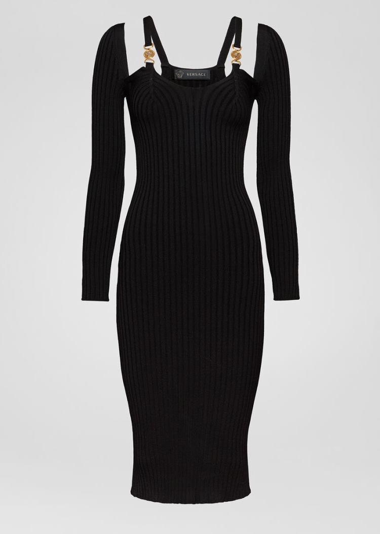 Versace Medusa Accent Knit φορεμα φορεμα γυναικεια μαυρα | ZD98TP7