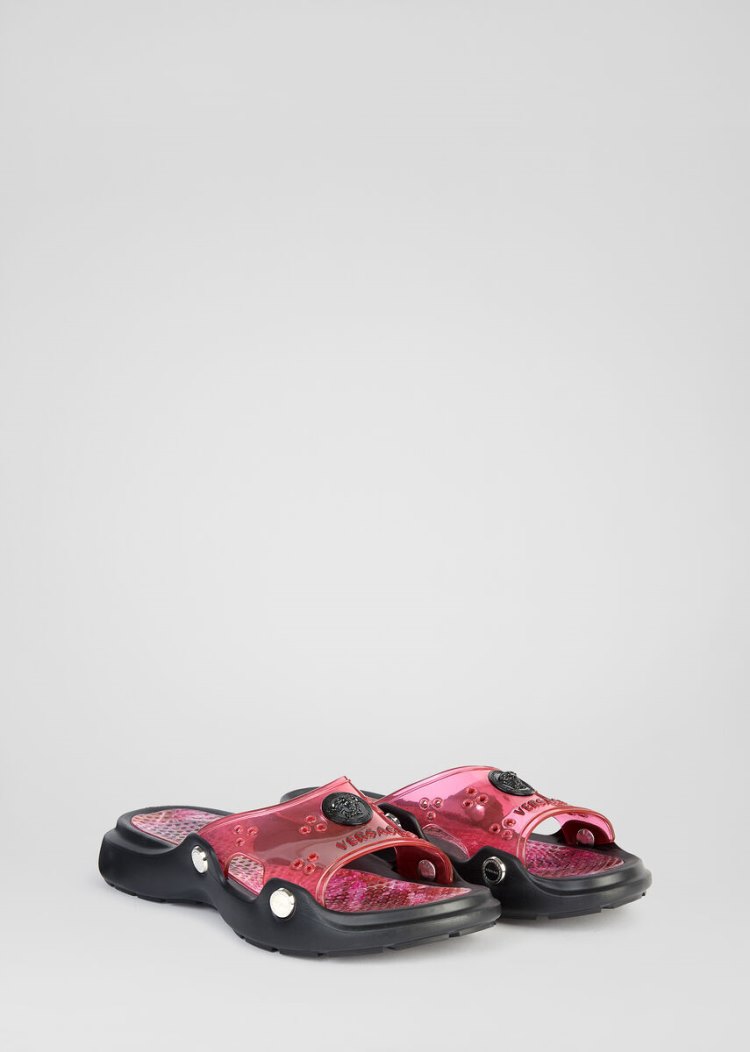 Versace Medusa Beach Slides παντοφλεσ γυναικεια ροζ | 2KKYLCU