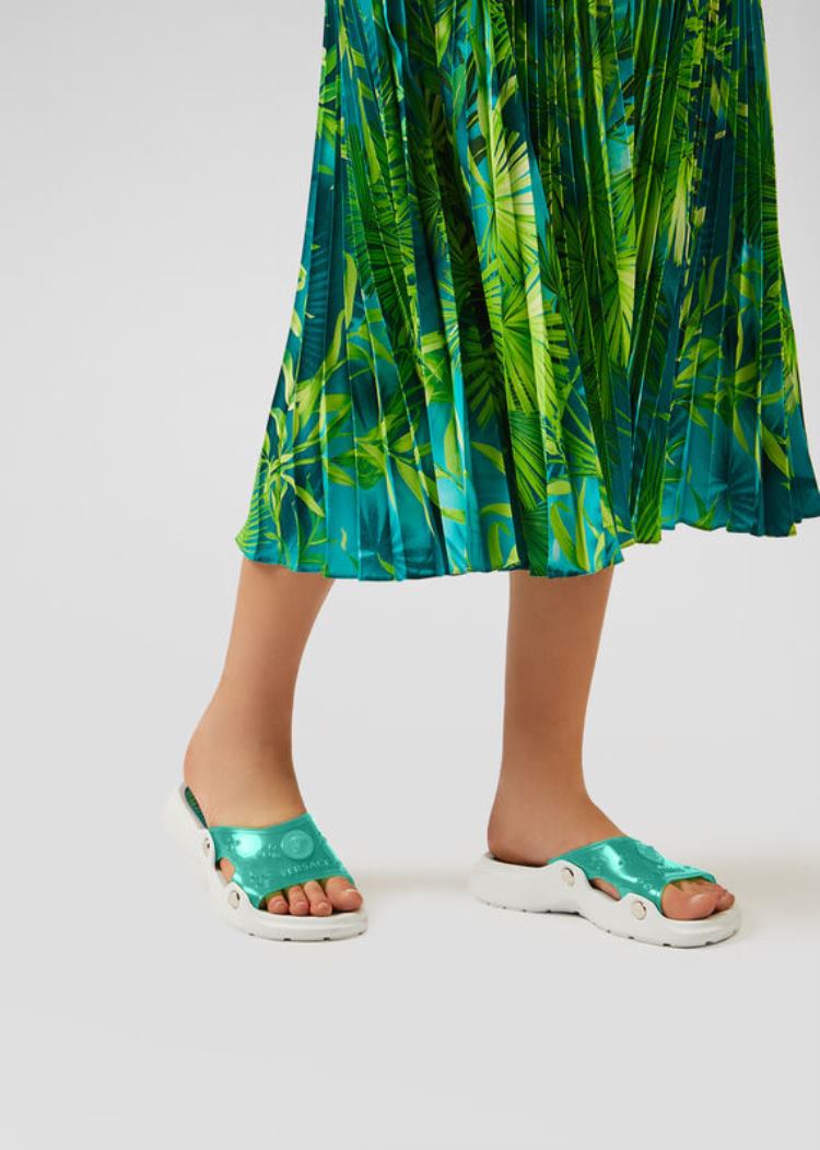 Versace Medusa Beach Slides παντοφλεσ γυναικεια πρασινο | 2ZNU9LN