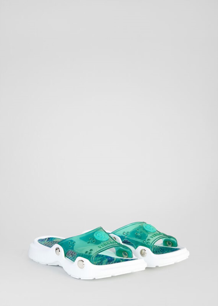 Versace Medusa Beach Slides παντοφλεσ γυναικεια πρασινο | 2ZNU9LN