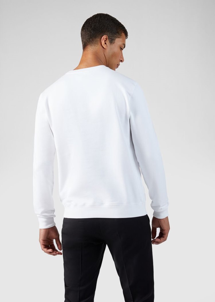 Versace Medusa Biggie Print Sweatshirt Φούτερ ανδρικα ασπρα | C1NXJ40