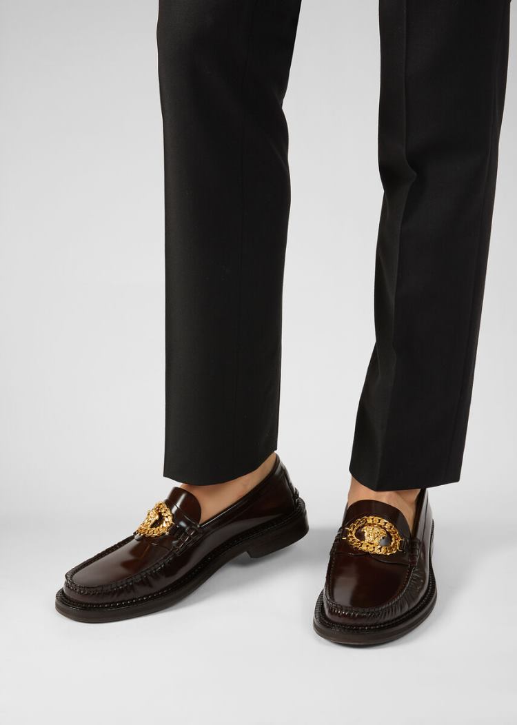 Versace Medusa Chain Loafers Loafers ανδρικα καφε | RTJKWBM