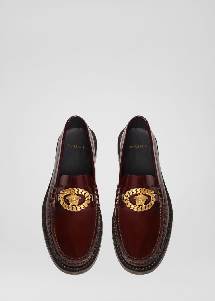Versace Medusa Chain Loafers Loafers ανδρικα καφε | RTJKWBM