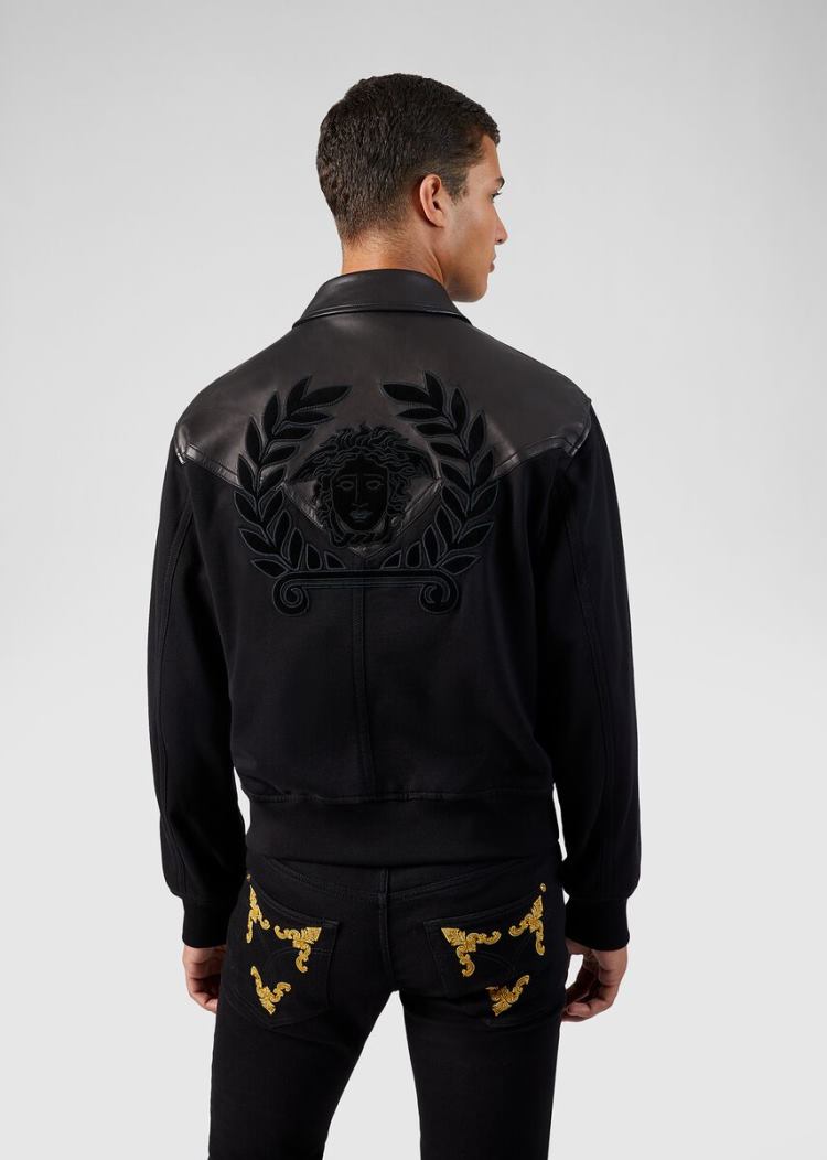 Versace Medusa Jacket μπουφαν ανδρικα μαυρα | CW5VWBY