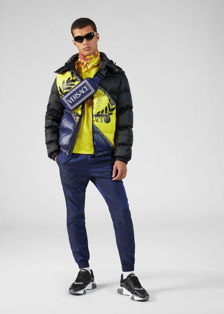 Versace Medusa Logo Puffer Jacket μπουφαν ανδρικα μαυρα | EK6VBLR