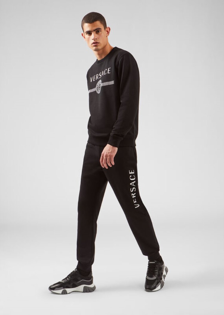 Versace Medusa Logo Sweatshirt Φούτερ ανδρικα μαυρα | 5MA0ITU