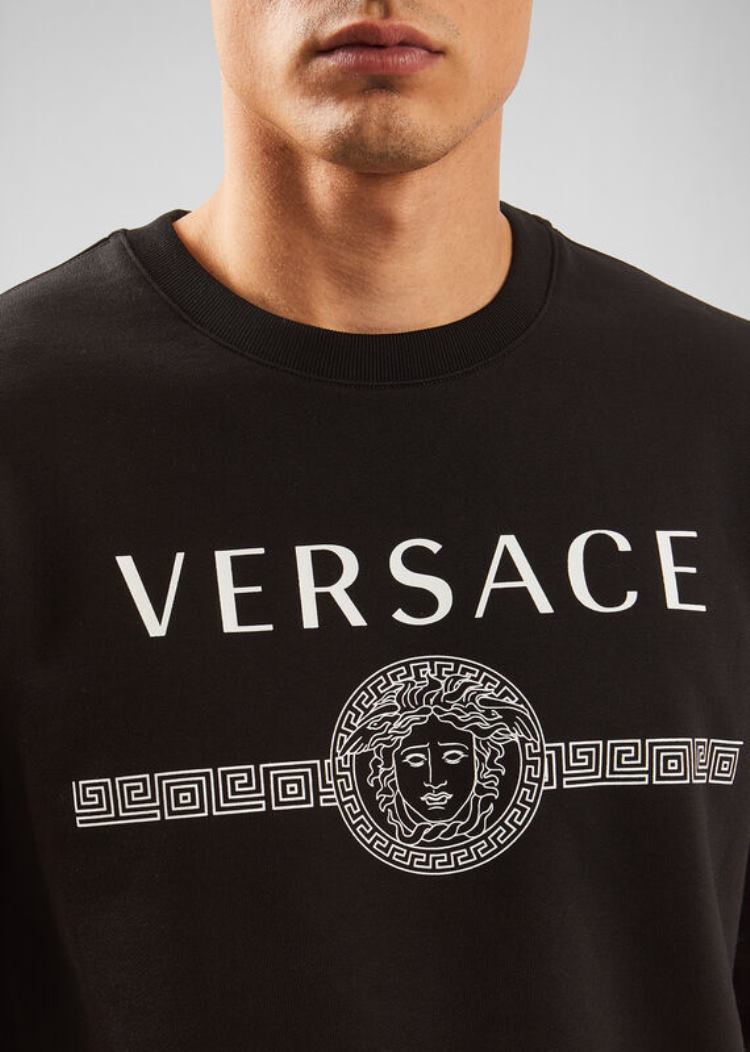 Versace Medusa Logo Sweatshirt Φούτερ ανδρικα μαυρα | 5MA0ITU