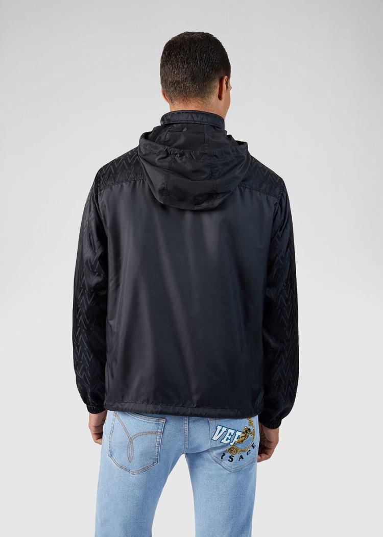 Versace Medusa Logo Κουκουλοφόρος Jacket μπουφαν ανδρικα μαυρα | JM91E8G