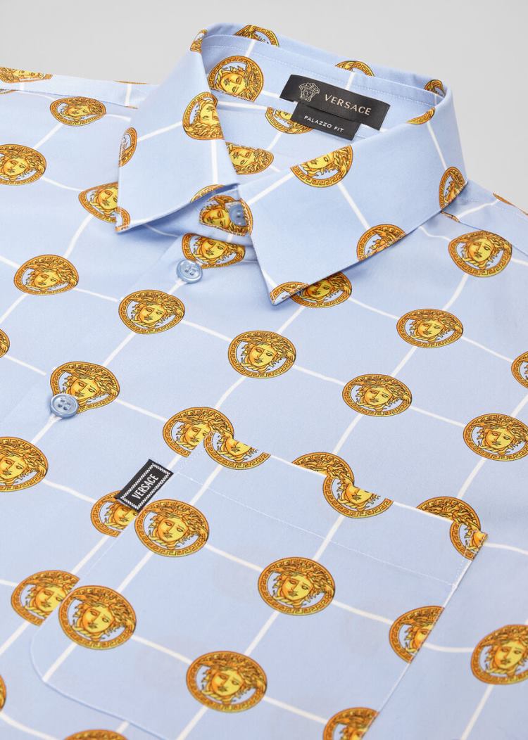 Versace Medusa Medallion Print Shirt πουκαμισα ανδρικα Πολύχρωμο | X8W0ALQ