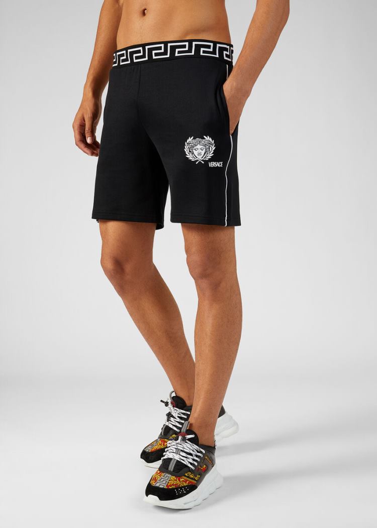 Versace Medusa Motif Gym Shorts σορτσ ανδρικα μαυρα | C458SP5
