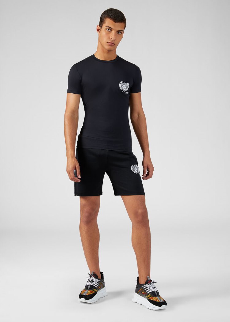 Versace Medusa Motif Gym Shorts σορτσ ανδρικα μαυρα | C458SP5