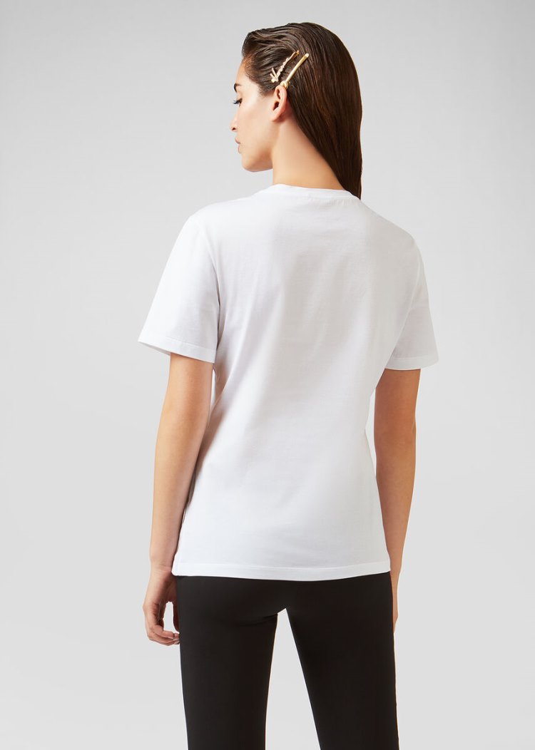 Versace Medusa Motif Loose Fit T Shirt μπλουζακια γυναικεια ασπρα | TJAEIMF