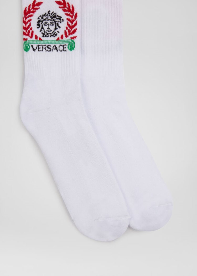 Versace Medusa Motif Socks καλτσεσ ανδρικα ασπρα | DRHT27O