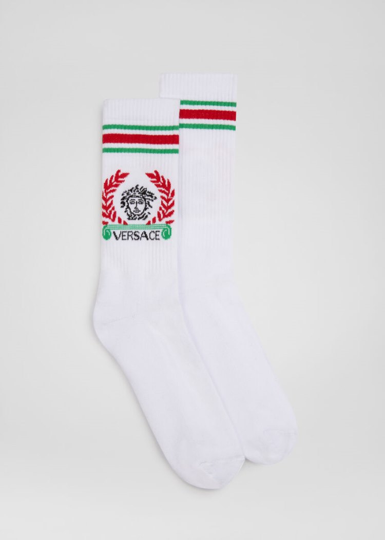Versace Medusa Motif Socks καλτσεσ ανδρικα ασπρα | DRHT27O