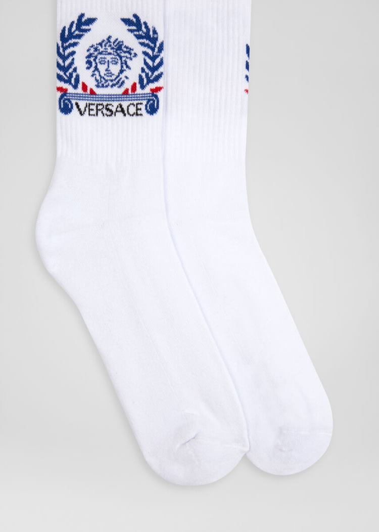 Versace Medusa Motif Socks καλτσεσ ανδρικα ασπρα | JR6XGK5