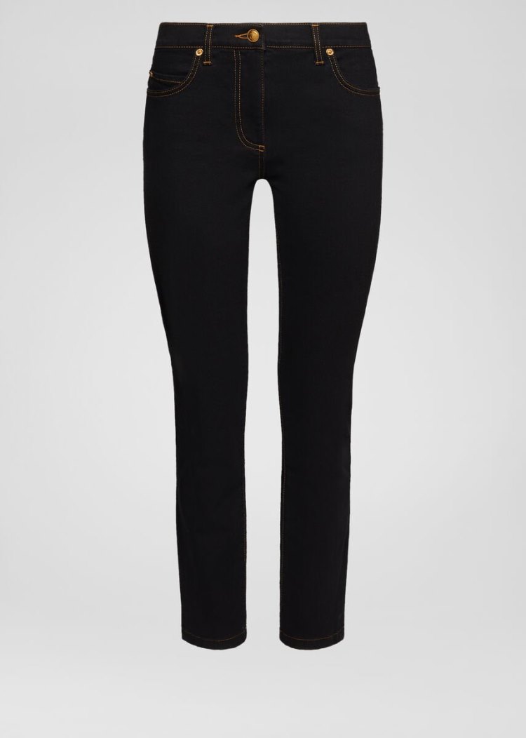 Versace Medusa Motif Straight Leg Jeans τζιν παντελονι γυναικεια μαυρα | 3RGK53F