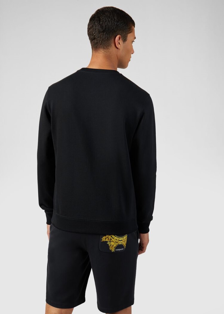 Versace Medusa Print Sweatshirt Φούτερ ανδρικα μαυρα | 0K6D6ZU
