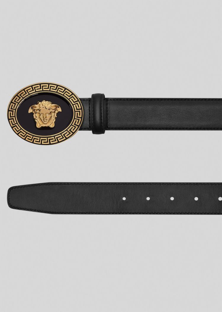 Versace Medusa Round πόρπης Belt ζωνη ανδρικα μαυρα | ZWQXGG8