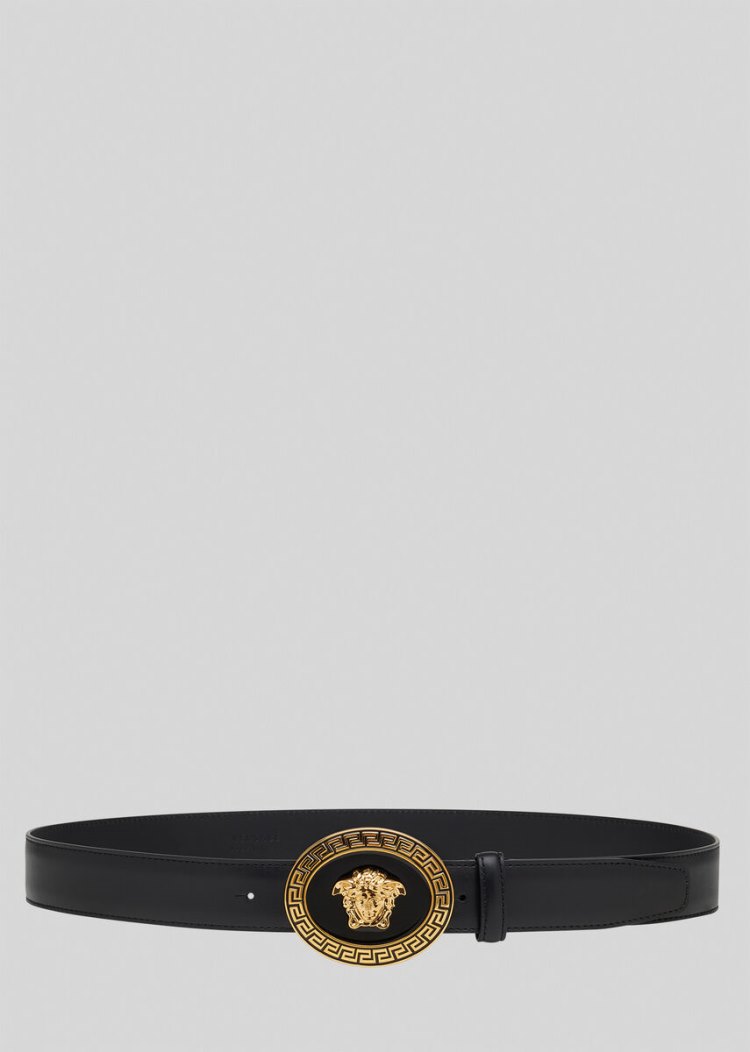 Versace Medusa Round πόρπης Belt ζωνη ανδρικα μαυρα | ZWQXGG8