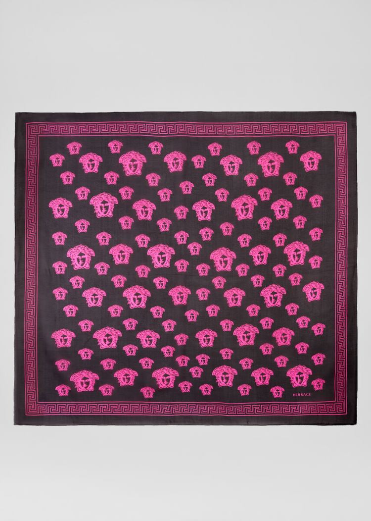 Versace Medusa Silk Scarf κασκολ γυναικεια ροζ μαυρα | GDI5DR4