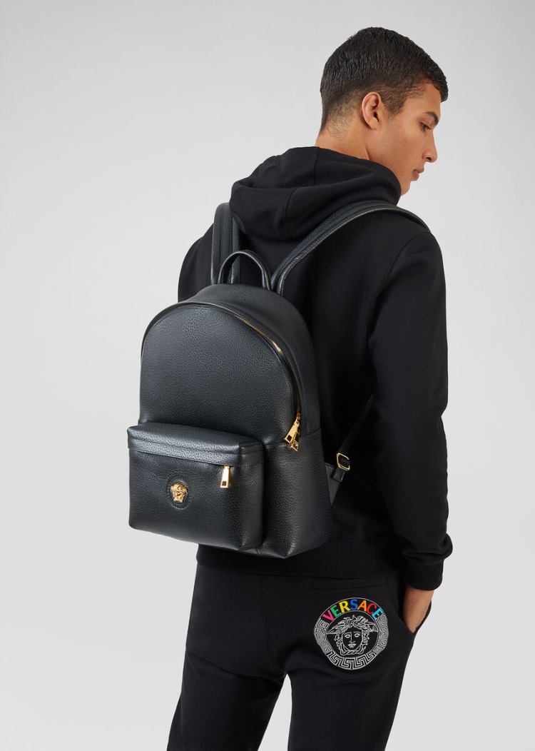 Versace Medusa Stud Backpack σακιδια πλατησ ανδρικα μαυρα | N693T6U