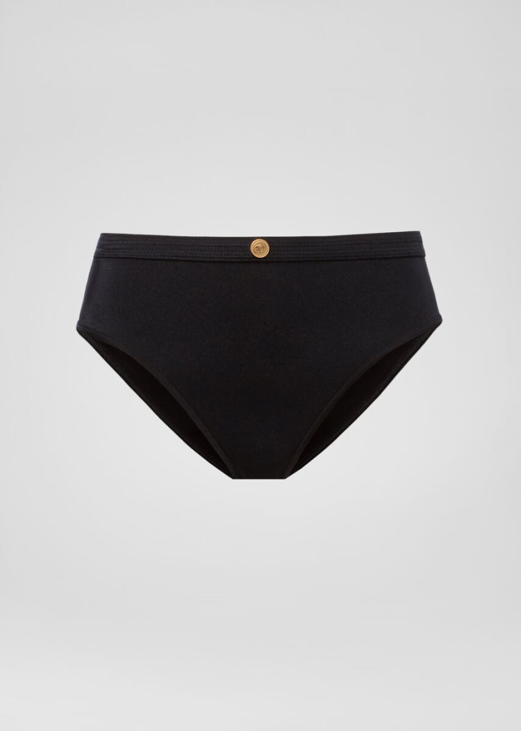 Versace Medusa Stud High Waisted Μπικίνι Bottoms μαγιό γυναικεια μαυρα | BDHRNMY