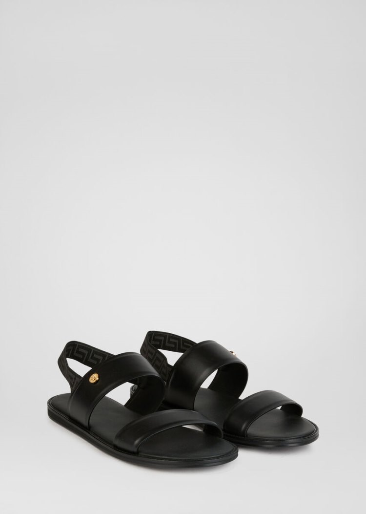 Versace Medusa Stud Sandals σανδαλια ανδρικα μαυρα | FU8V541