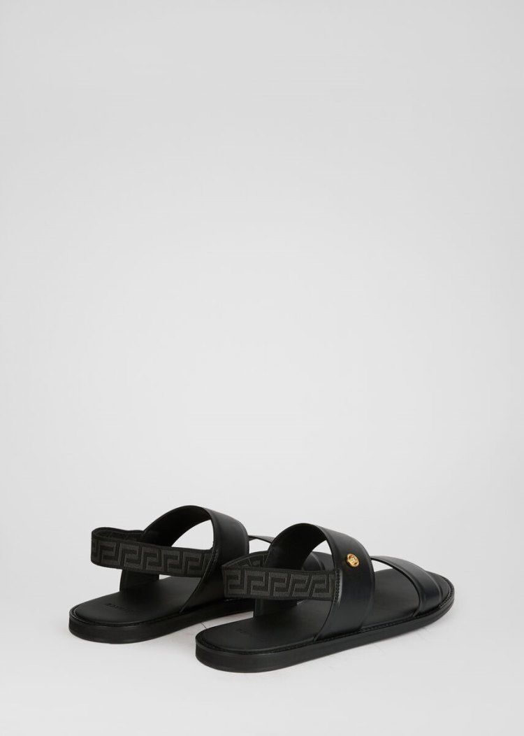 Versace Medusa Stud Sandals σανδαλια ανδρικα μαυρα | FU8V541