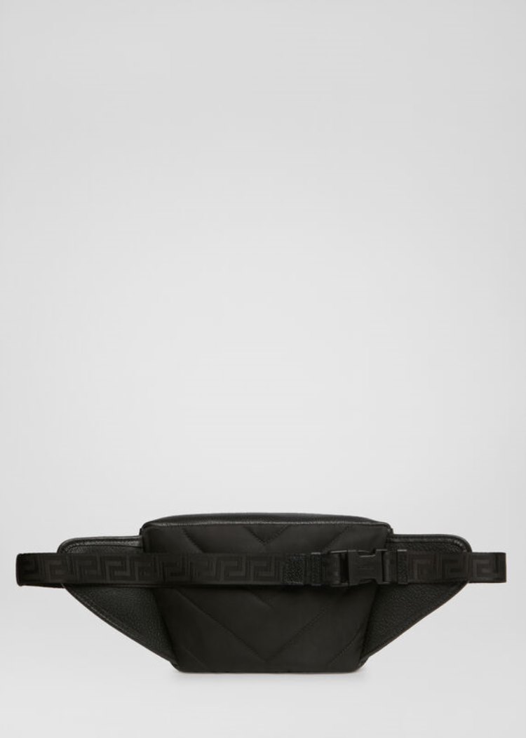 Versace Medusa Stud δερματινα Belt Bag Τσαντα Μεσησ ανδρικα μαυρα | NZDGBOB