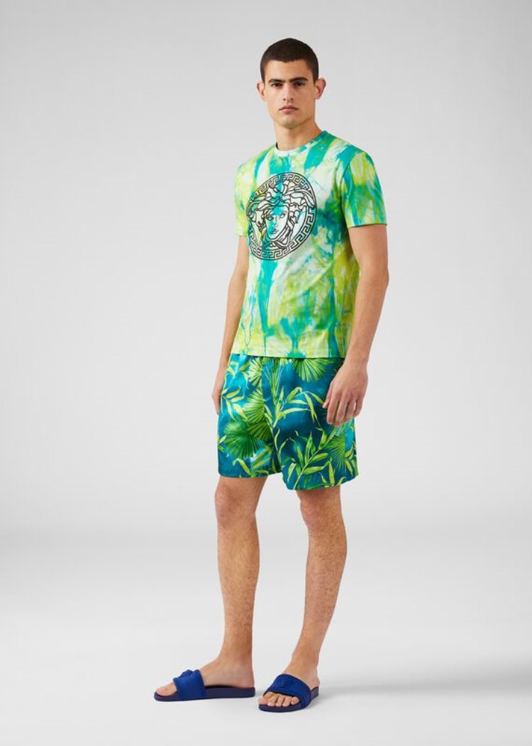 Versace Medusa Tie-Dye T Shirt μπλουζακια ανδρικα Πολύχρωμο | 80XWIVS