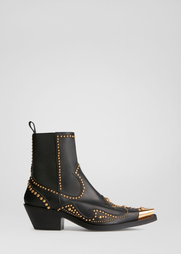 Versace Medusa Western Ankle Boots μποτεσ γυναικεια μαυρα | G39R7OZ