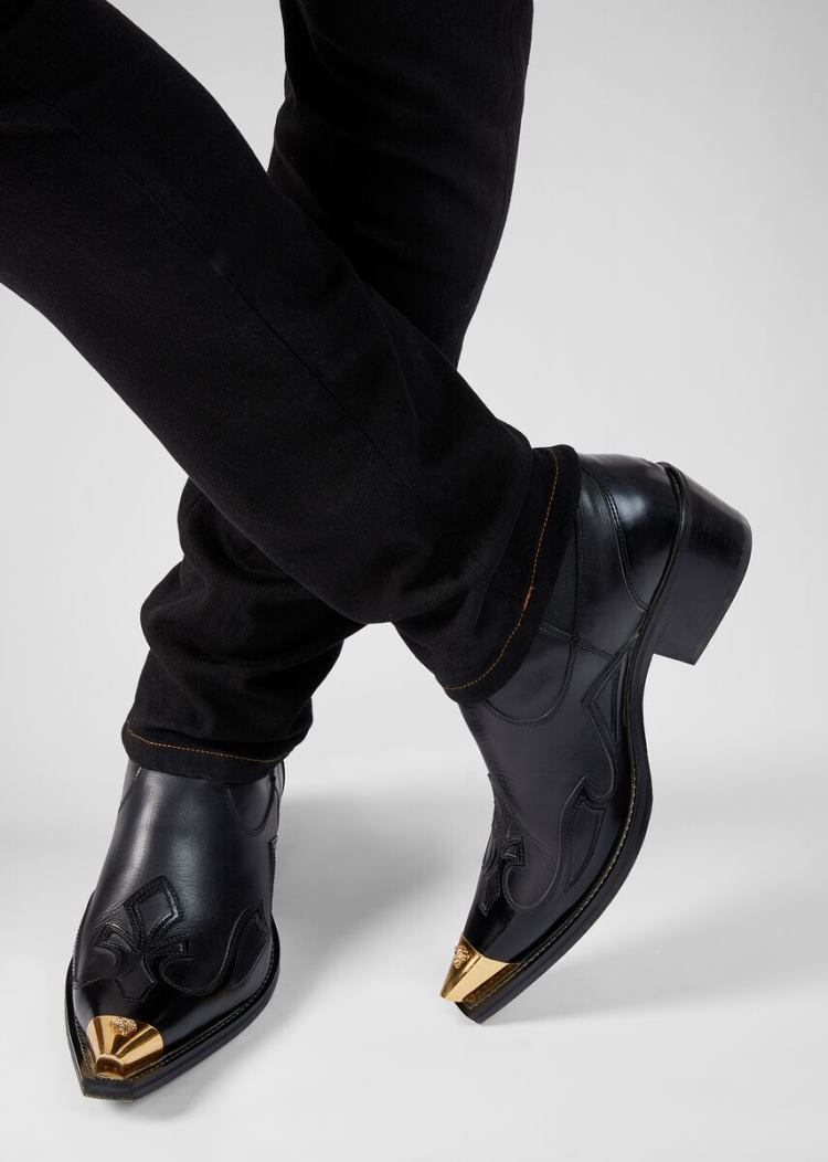 Versace Medusa Western Boots μποτεσ ανδρικα μαυρα | IJYT5ST