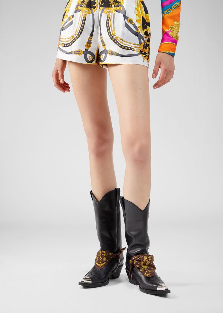 Versace Medusa Western Boots μποτεσ γυναικεια μαυρα | CZ5LCWN