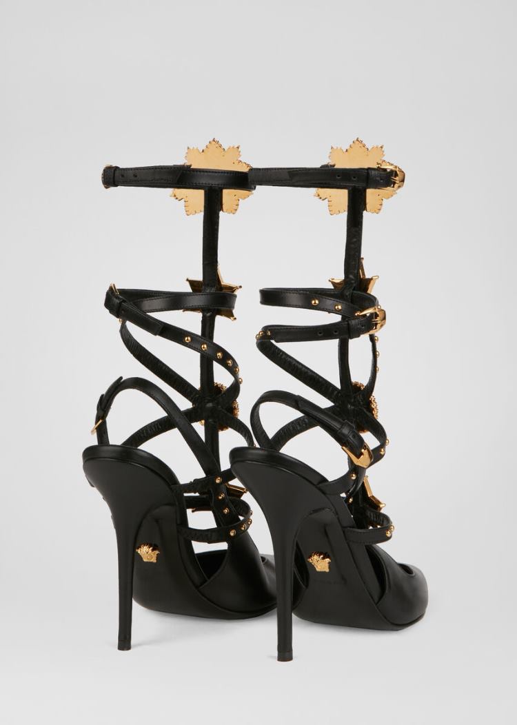 Versace Medusa Western Cage Pumps γοβεσ γυναικεια μαυρα | VG6GMTM