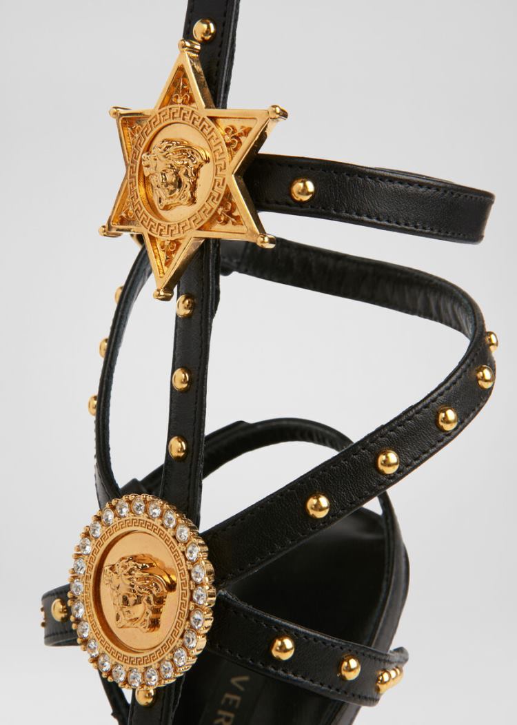 Versace Medusa Western Cage Pumps γοβεσ γυναικεια μαυρα | VG6GMTM