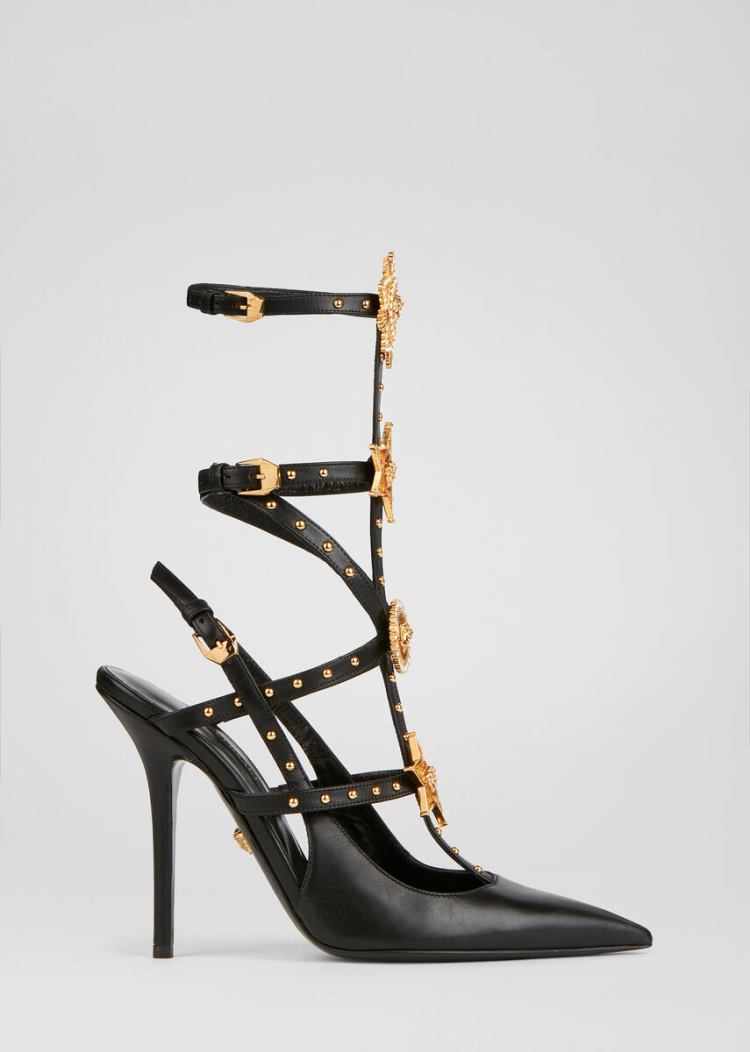 Versace Medusa Western Cage Pumps γοβεσ γυναικεια μαυρα | VG6GMTM
