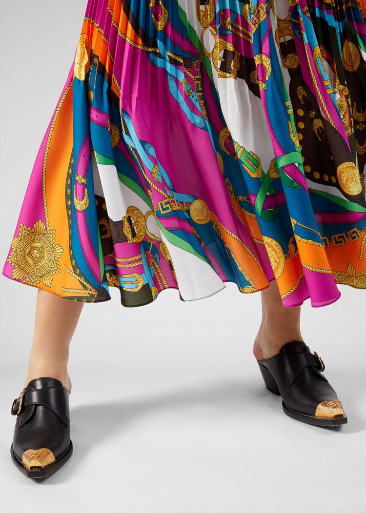 Versace Medusa Western Mules παπουτσια μπαλαρινεσ γυναικεια μαυρα | I04R72J