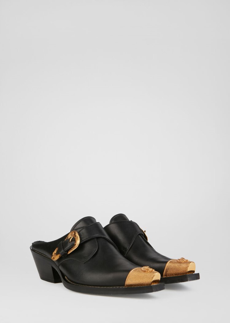 Versace Medusa Western Mules παπουτσια μπαλαρινεσ γυναικεια μαυρα | I04R72J