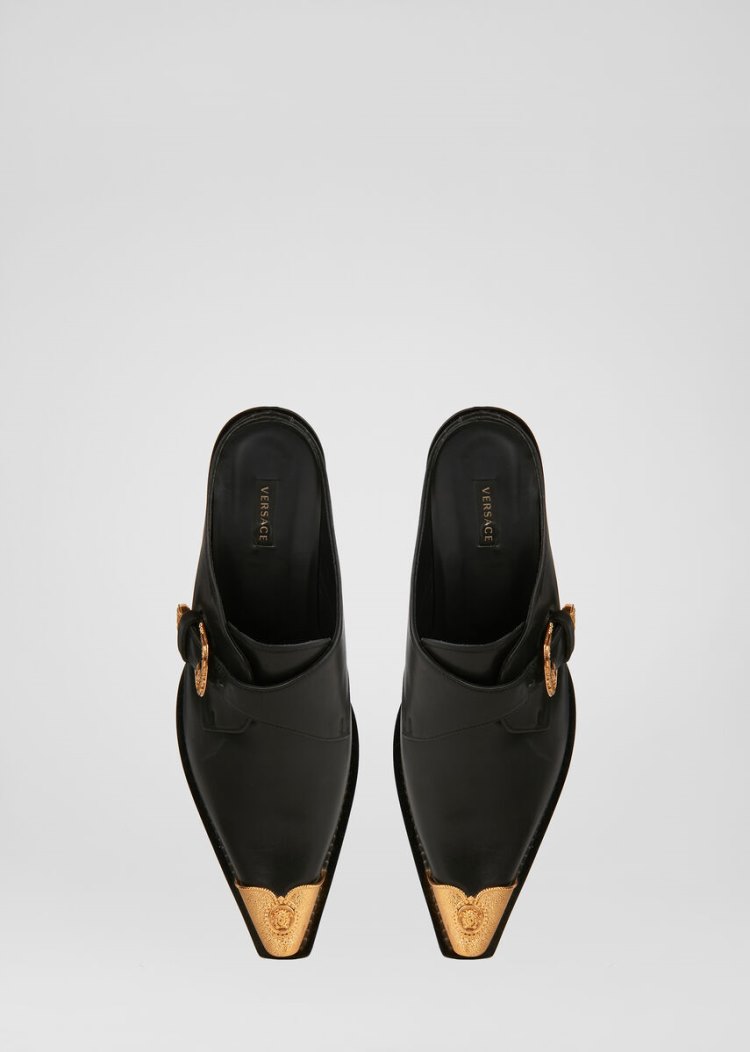 Versace Medusa Western Mules παπουτσια μπαλαρινεσ γυναικεια μαυρα | I04R72J