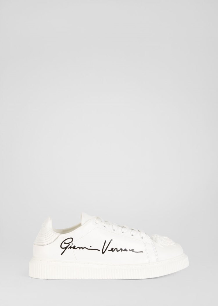 Versace Medusa δερματινα Nyx Trainers αθλητικα ανδρικα ασπρα | 4YTVEGJ