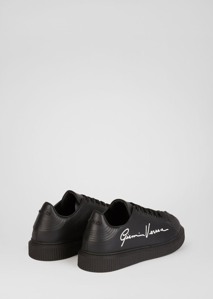 Versace Medusa δερματινα Nyx Trainers αθλητικα ανδρικα μαυρα | L1SF6GH